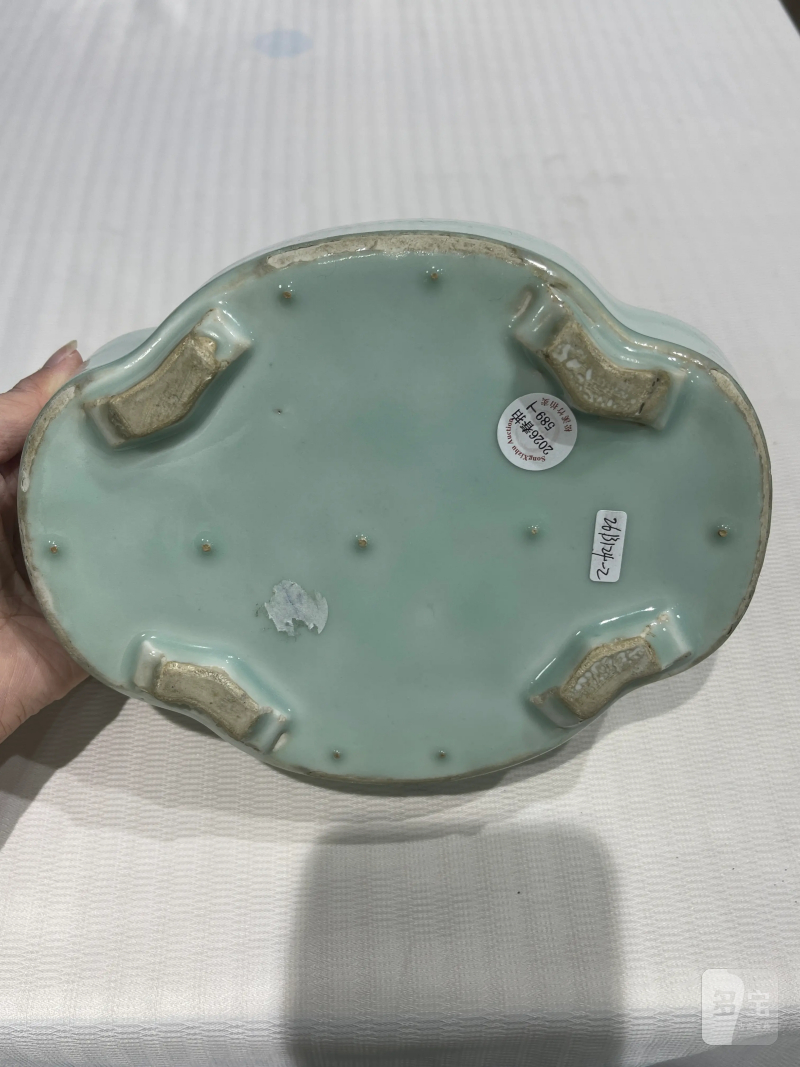 清代 颜色釉、青花瓷器一组三件 - 图9